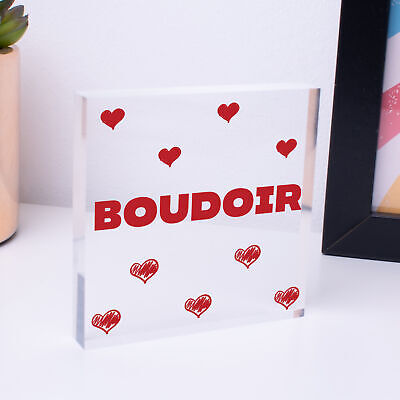 Boudoir Hanging Plaque Home Decor Bedroom Sign New Home Gift Decoration