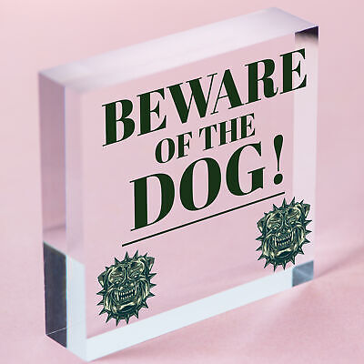 Beware Of The Dog Novelty Wooden Hanging Shabby Chic Plaque Dog Owner Sign Gift