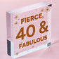 40 And Fabulous Gift 40 Birthday Decorations 40th Birthday Present For Women Men