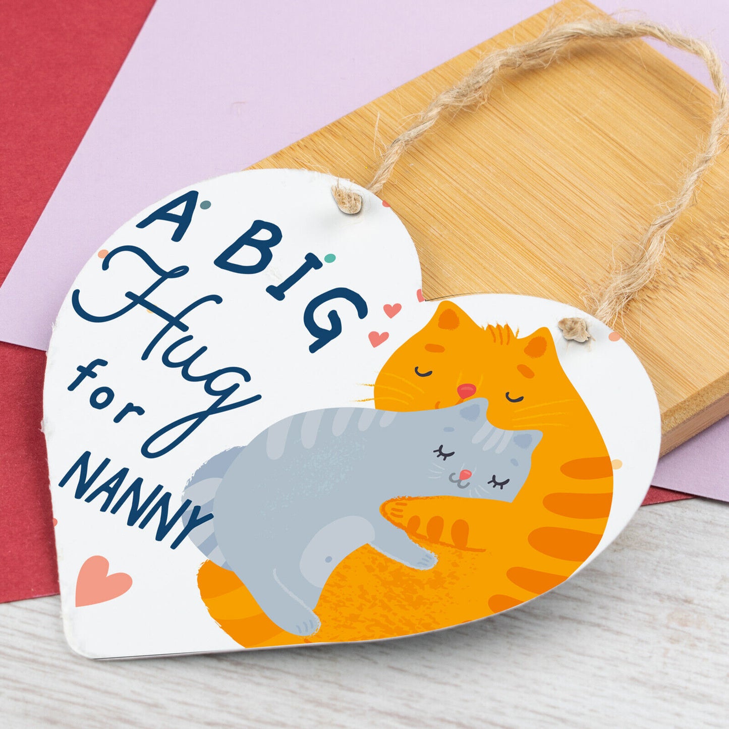 Big Hug For Nanny Heart Hanging Sign Christmas Decoration Friend Gift BFF