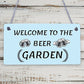 Beer Garden Bar Sign For Garden Pub Man Cave Shed Plaque Alcohol Friend Gift