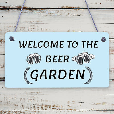 Beer Garden Bar Sign For Garden Pub Man Cave Shed Plaque Alcohol Friend Gift