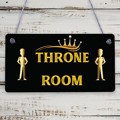 Throne Room Bathroom Toilet Door Plaque Bathroom WC Ladies Gents Sign Funny Gift