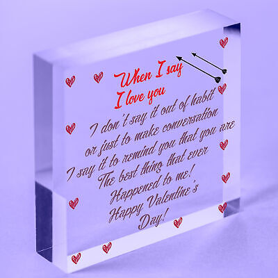 Special Valentines Day Wooden Heart Plaque Gift For Husband Wife Gift For Him