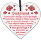 Best Friends Forever Friendship Hanging Heart Special Love Gift BFF Sign Present