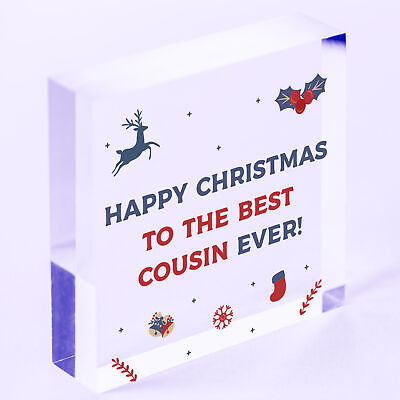 Christmas Gift For Cousin Hanging Wooden Christmas Decoration Family Gift