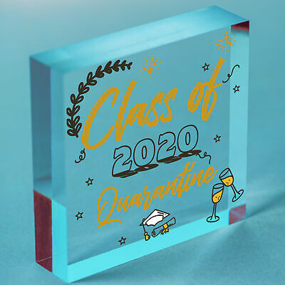 Funny Graduation Gift For Daughter Son Wood Heart Class Of 2020 Quarantine