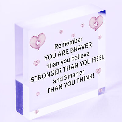 Stronger Inspirational Wood Heart Friendship Gifts Quote Butterfly Love Sign