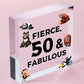 50 And Fabulous Gift 50 Birthday Decorations 50th Birthday Present For Women Men