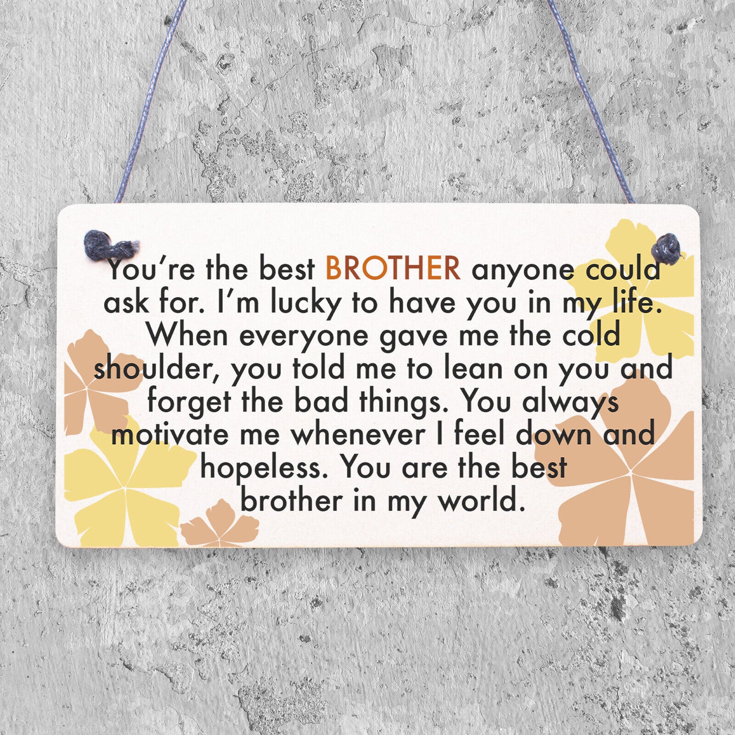 Birthday Christmas Brother Gifts From Sister Hanging Family Plaque Keepsake