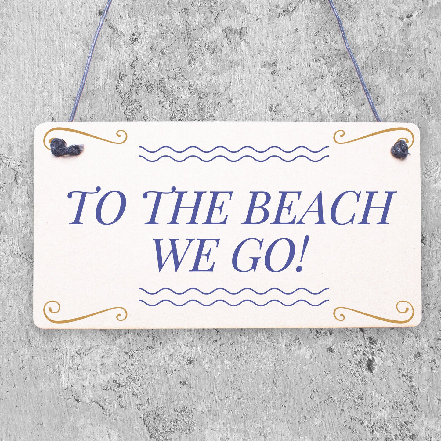 To The Beach Arrow Nautical Seaside Marine Theme Hanging Plaque Sand Gift Sign