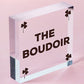 The Boudoir Vintage Shabby French Powder Room Hanging Plaque Bath/Bedroom Sign