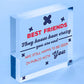 Best Friend Birthday Gift Friendship Sign Wood Heart Thank You Keepsake Plaque