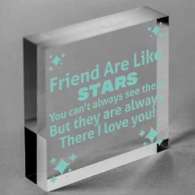 Best Friends Are Like Stars Friendship Sign Hanging Plaque Gift For Her ThankYou