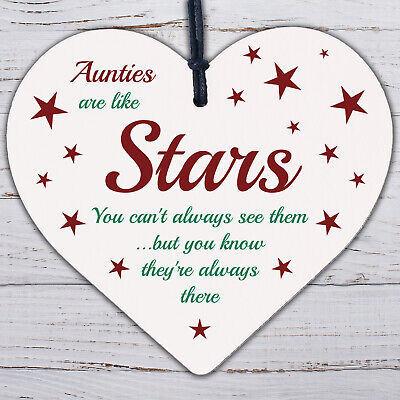 Auntie Gift For Birthday Christmas Heart Sister Keepsake Family Plaque THANK YOU