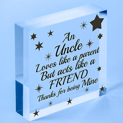 Uncle Friendship Gifts Brother Wooden Heart Sign Birthday Christmas Gift Present