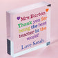 Personalised Teacher Assistant Puzzle Piece Thank You Gifts For Teacher Keepsake