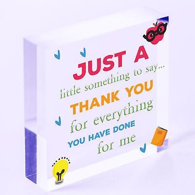 Thank You Gifts Teacher Teaching Assistant Nursery Childminder Friendship Signs