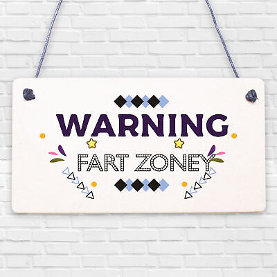 WARNING FART ZONE Funny Man Cave Sign Gaming Gift For Men Him Boys Bedroom Sign