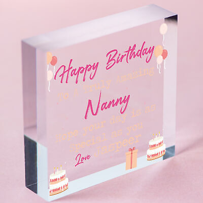 Special Happy Birthday Nan Gifts Engraved Heart Nan Gift From Grandchildren