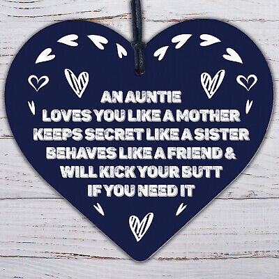 Auntie Plaque Heart Auntie Birthday Christmas Gift From Niece Nephew Sister Gift