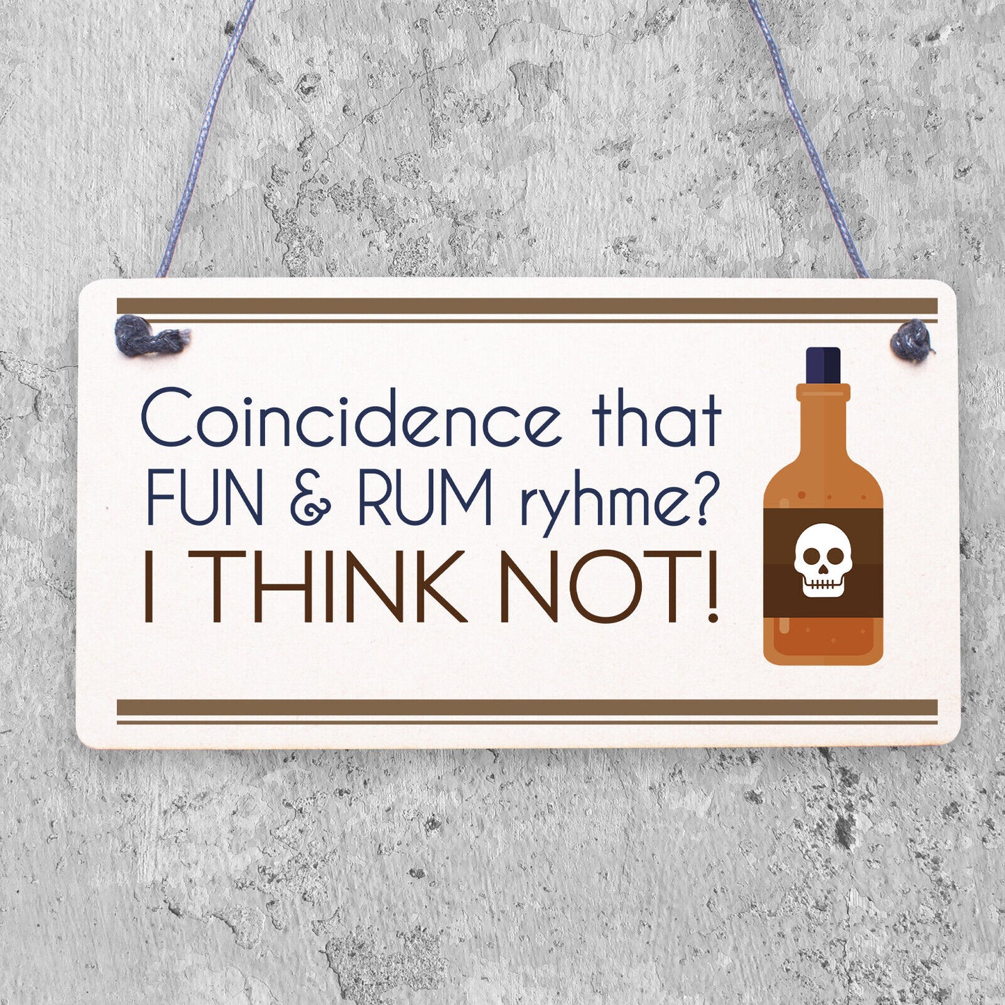 Havin Rum Funny Alcohol Man Cave Home Bar Pub Hanging Plaque Friend Gift Sign