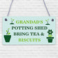 Grandads Potting Shed Sign Hanging Plaque Shed Garden Sign Grandad Gift For Him