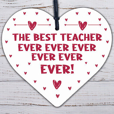 The Best Teacher Gift Leaving School End Of Term Gift For Teacher Novelty Heart