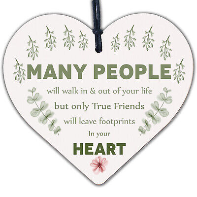 BEST FRIEND Keepsake Gift Wooden Heart Plaque Birthday Christmas Gift For Women