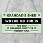 Grandads Shed Sign Hanging Garden Plaque Fathers Day Gift Funny Gift For Men