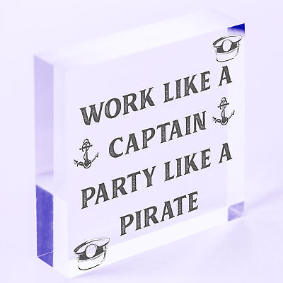 Funny Nautical Sign Captain Pirate Bar Pub Man Cave Plaque Party Friendship Gift