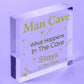 Vintage Man Cave Plaque Sign Fathers Day Gift For Him Bedroom Bar Shed Gift Idea