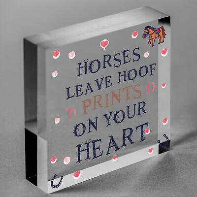 Cute Horse Lover Gift Wood Heart Horse Signs And Plaque Horse Signs For Bedroom