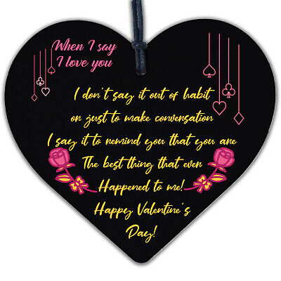 Special Valentines Day Gift For Husband Wife Gift For Him Her Engraved Heart