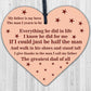 FATHER MY HERO Memorial Wooden Hanging Heart Grave Plaque Wall Sign Angel Wings