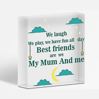 Cute Mum Gift Best Friend Wooden Heart Mother Daughter Gift Birthday Xmas Gift