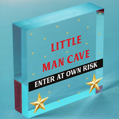 Man Cave Sign Hanging Door Bedroom Wall Plaque Shed Room Son Dad Birthday Gift