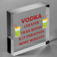 Vodka Botox Funny Alcohol Gift Man Cave Home Bar Hanging Plaque Pub Friends Sign