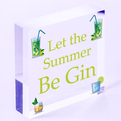 Funny Gin Sign Shabby Chic Home Bar Kitchen Alcohol Plaque Garden Shed Gift