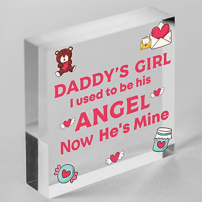 Daddy's Girl Wooden Heart Grave Memorial Father's Day Bereavement Sign Plaques