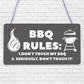 BBQ Rules Sign Hanging Door Wall Shed Sign Garden Sign For Outdoor Men Gift