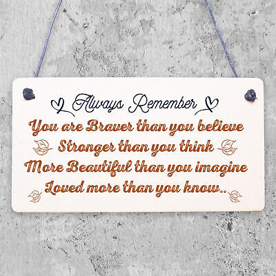 Stronger Inspirational Hanging Plaque Friendship Quote Gifts Butterfly Love Sign