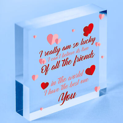 Best Friend Gifts For Women Wooden Heart Best Friend Birthday Card Thank You