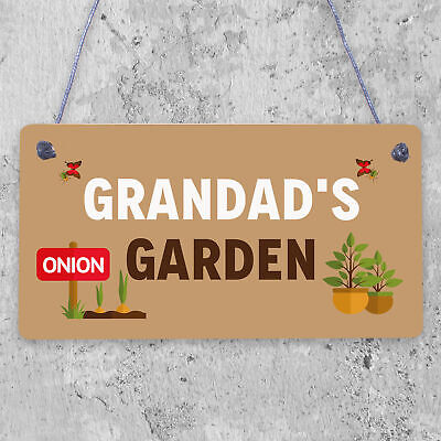 Grandads Garden Hanging Summer House Shed Sign Dad Birthday Gifts For Grandad