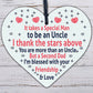 THANK YOU Uncle Gifts For Uncles Birthday Wooden Heart Uncle Christmas Gift Sign