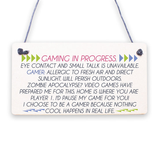 Funny Gaming Sign Gamer Gift For Birthday Christmas Brother Son Gift For Him