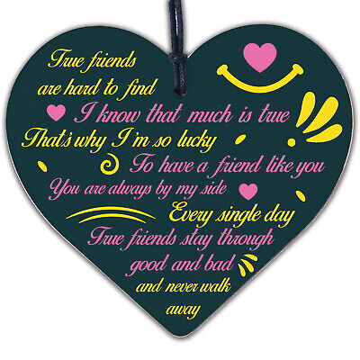 So Lucky Friendship Wooden Heart Sign Best Friend Plaque Birthday Thank You Gift