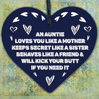 Auntie Plaque Heart Auntie Birthday Christmas Gift From Niece Nephew Sister Gift