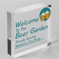 Welcome Sign Beer Garden Signs Wall Pub Garden Plaques Alcohol Friendship Gift