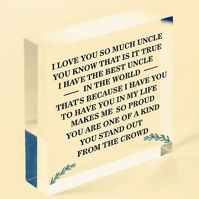 Best Uncle Plaque Gift For Birthday Christmas Gift For Brother From Niece Nephew